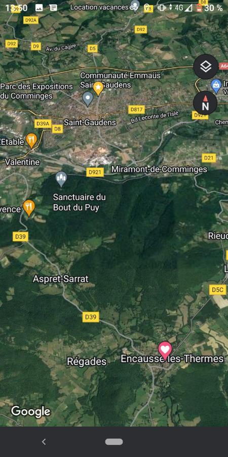 Chaleureux Studio Independant Encausse-les-Thermes Exteriör bild