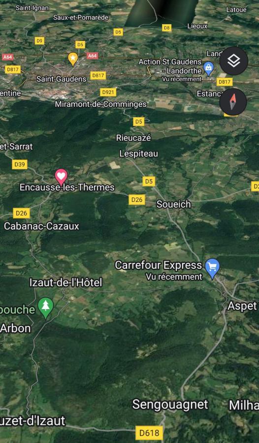 Chaleureux Studio Independant Encausse-les-Thermes Exteriör bild
